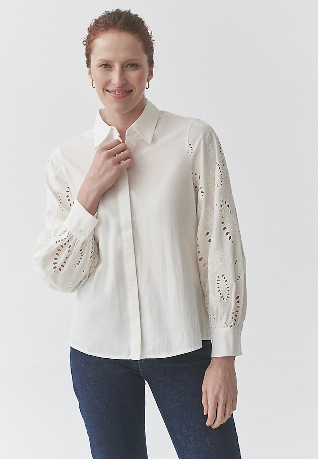 COTTON SHIRT WITH EMBROIDERY -CLEMENTINE COTTON SHIRT WITH EMBROIDERY -CLEMENTINE ECRU 4