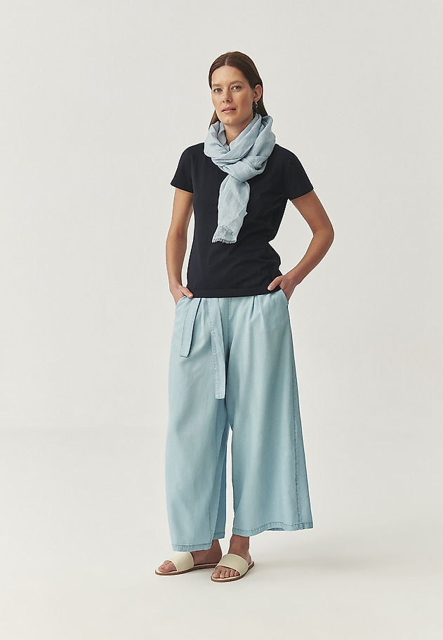 COTTON T-SHIRT - ANTONIA COTTON T-SHIRT - ANTONIA GRANATOWY 1