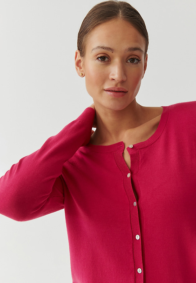 LADIES’ SWEATER WITH BUTTONS - KONTROKO LADIES’ SWEATER WITH BUTTONS - KONTROKO RÓŻOWY 5