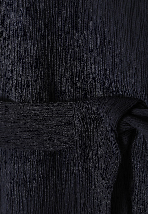 AIRY MIDI DRESS IN CRINKLED FABRIC - LUNIZMA NAVY BLUE 2