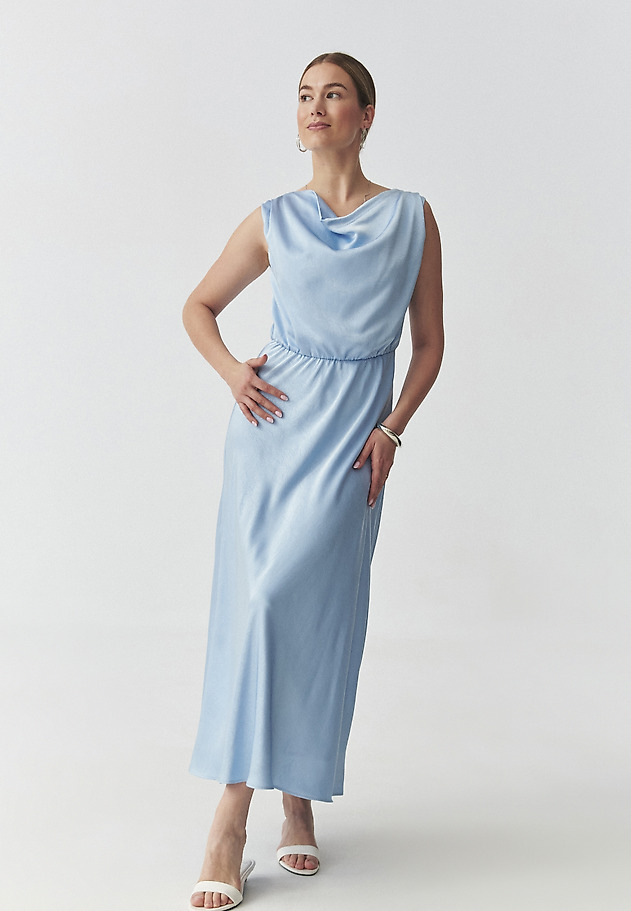 SATIN MAXI DRESS — BELLI SATIN MAXI DRESS — BELLI NIEBIESKI 3