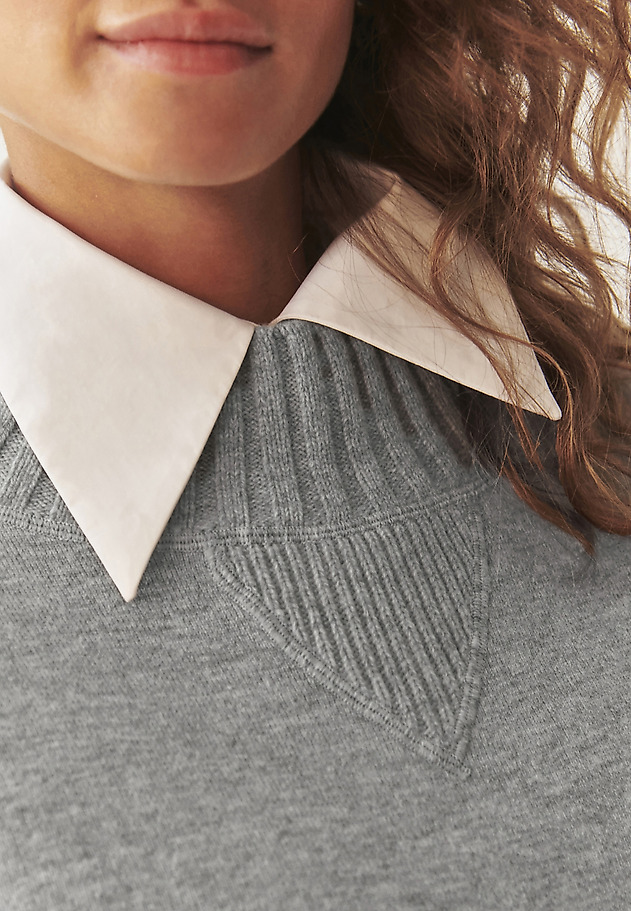 LADIES’ OVERSIZED SWEATER WITH MOCK TURTLENECK - MALMANA 1 LADIES’ OVERSIZED SWEATER WITH MOCK TURTLENECK - MALMANA 1 SZARY 7