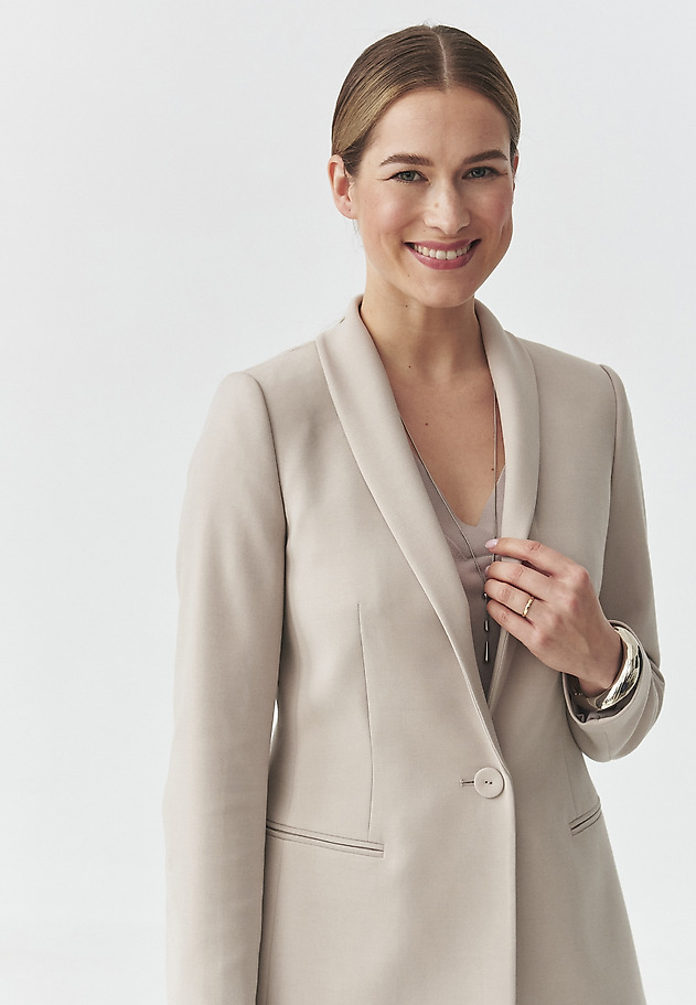 BEIGE WOVEN BLAZER — LAMIANA BEIGE WOVEN BLAZER — LAMIANA BEŻOWY 2