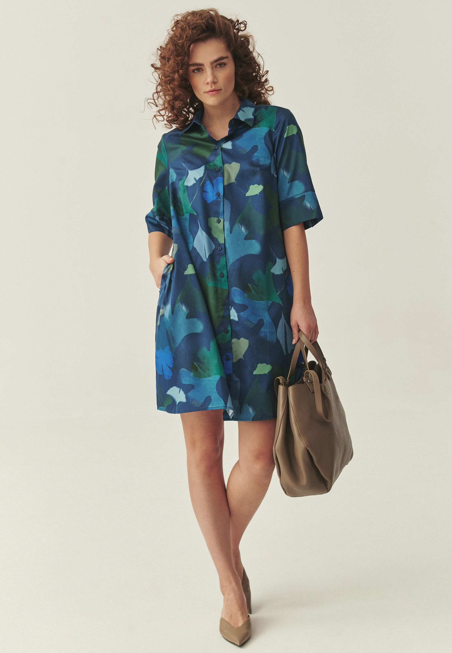 BAWEŁNIANA SUKIENKA Z AUTORSKIM WZOREM - TALANI 1 MULTIKOLOR 2