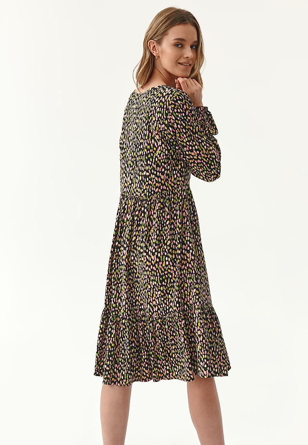 LADIES' RUFFLE PRINTED DRESS MILI 1 LADIES' RUFFLE PRINTED DRESS MILI 1 MULTIKOLOR 2
