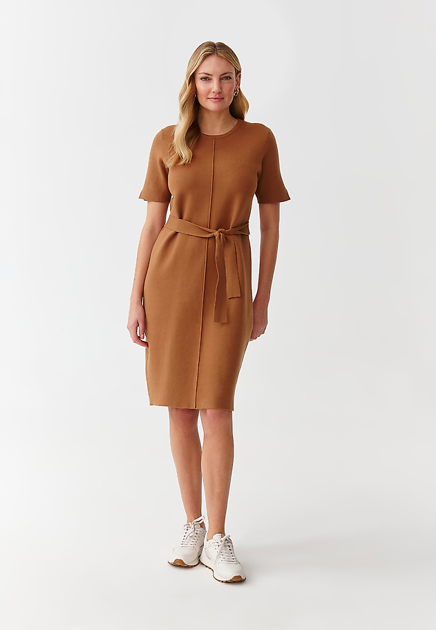 LADIES’ SHORT-SLEEVED DRESS TIED AROUND THE WAIST - JENNIFER LADIES’ SHORT-SLEEVED DRESS TIED AROUND THE WAIST - JENNIFER BEŻOWY 2