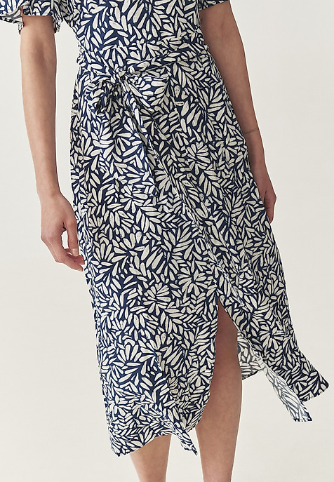 LADIES' DRESS IN LENZING™ ECOVERO™ VISCOSE - MATSE CZ BLUE 2