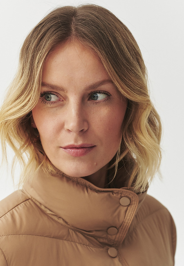 PUCHOWA KURTKA ZE STÓJKĄ — MARONA PUCHOWA KURTKA ZE STÓJKĄ — MARONA BEŻOWY 9