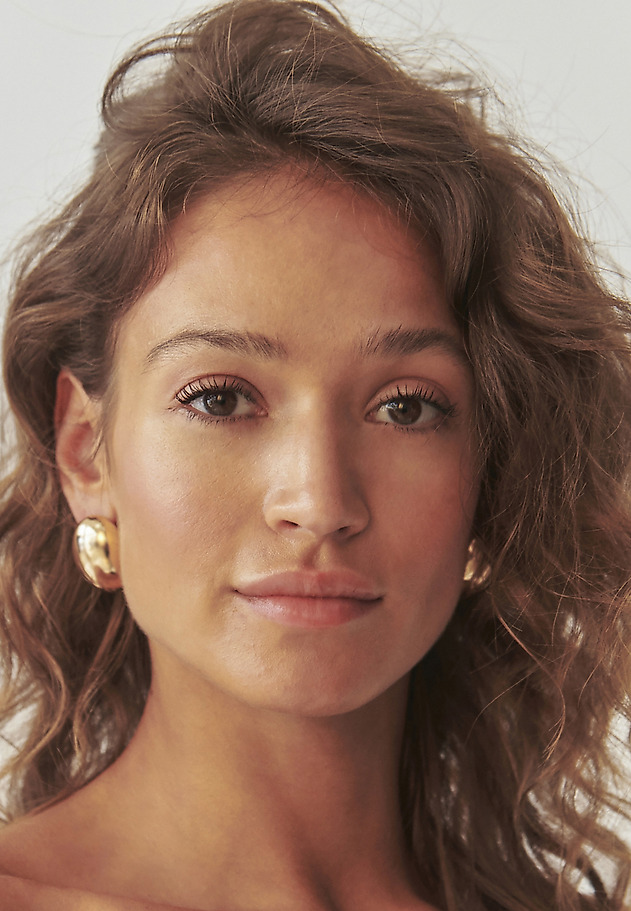 OVAL-SHAPED EARRINGS - NELLY OVAL-SHAPED EARRINGS - NELLY ZŁOTY 1