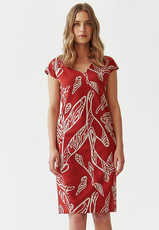 PATTERNED LADIES’ DRESS IN A BARREL SHAPE - KOKA PATTERNED LADIES’ DRESS IN A BARREL SHAPE - KOKA MULTICOLOR 2