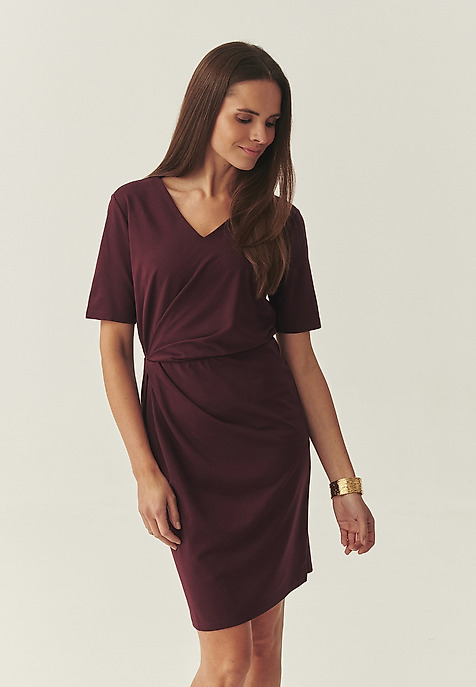 DZIANINOWA SUKIENKA Z MARSZCZENIAMI - RETI DZIANINOWA SUKIENKA Z MARSZCZENIAMI - RETI