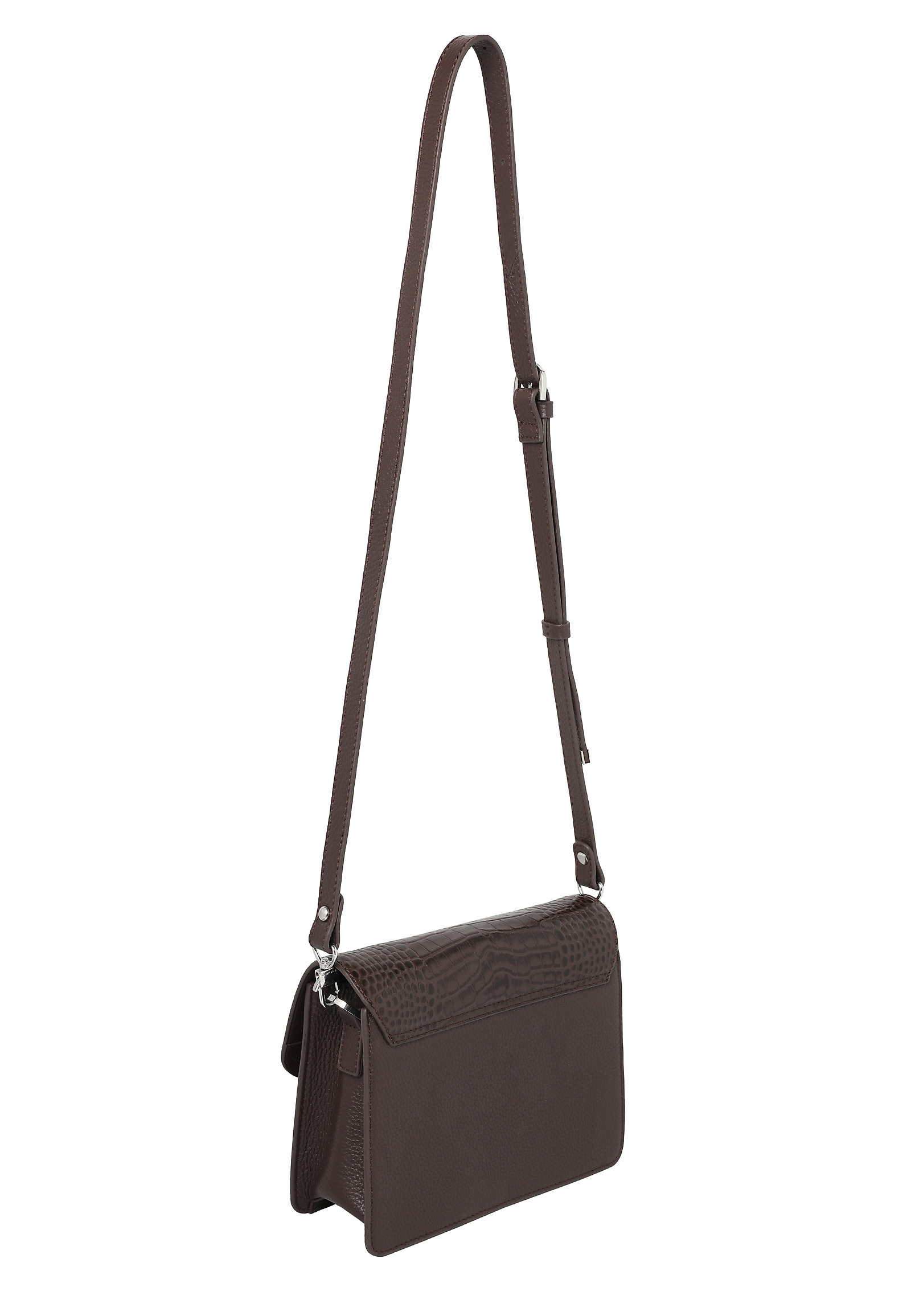 LEATHER MESSENGER BAG WITH EMBOSSING - SAVANNA LEATHER MESSENGER BAG WITH EMBOSSING - SAVANNA BROWN 115085