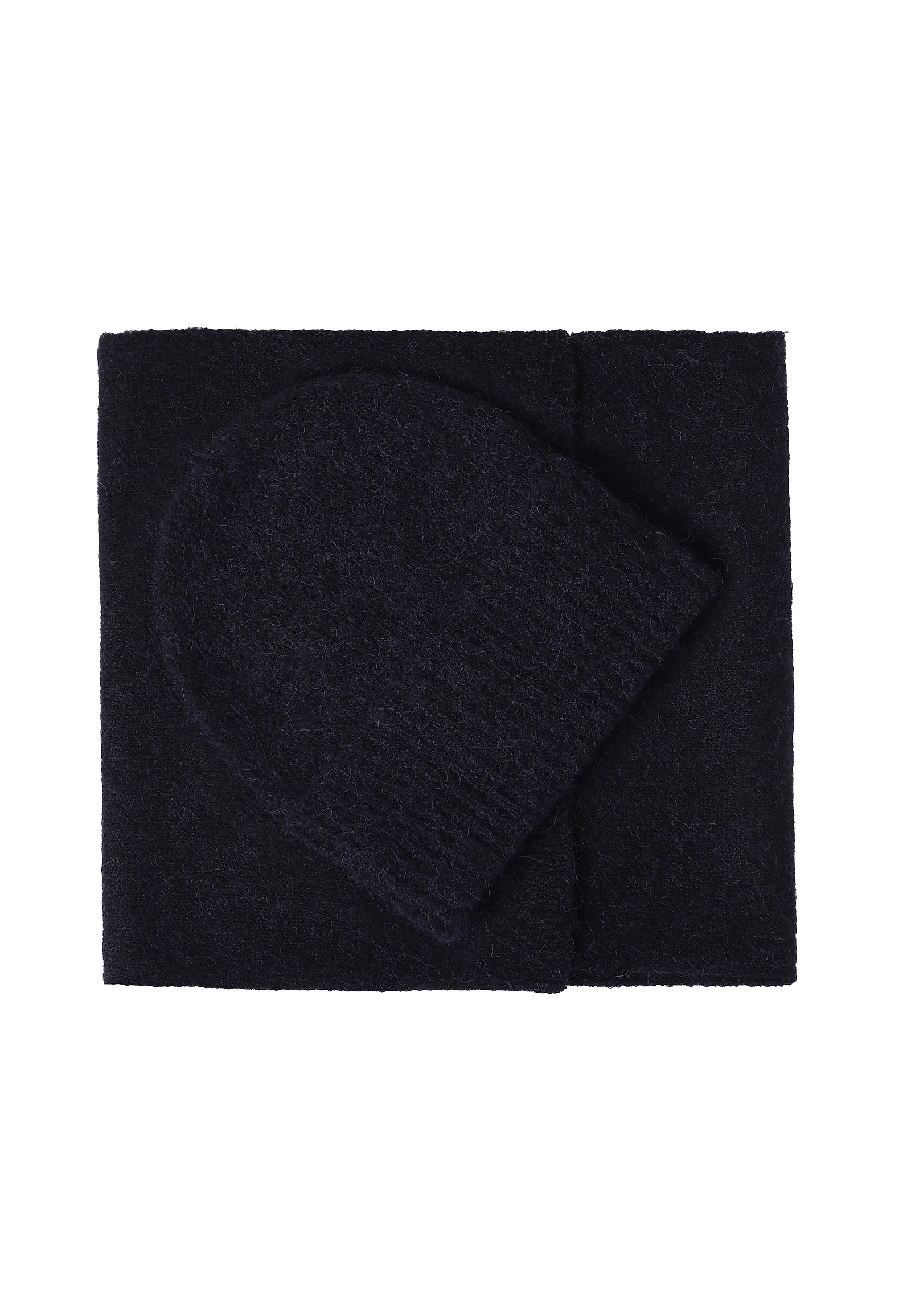 CLASSIC SCARF WITH WOOL AND ALPACA -NUVASSA CLASSIC SCARF WITH WOOL AND ALPACA -NUVASSA NAVY BLUE 116070