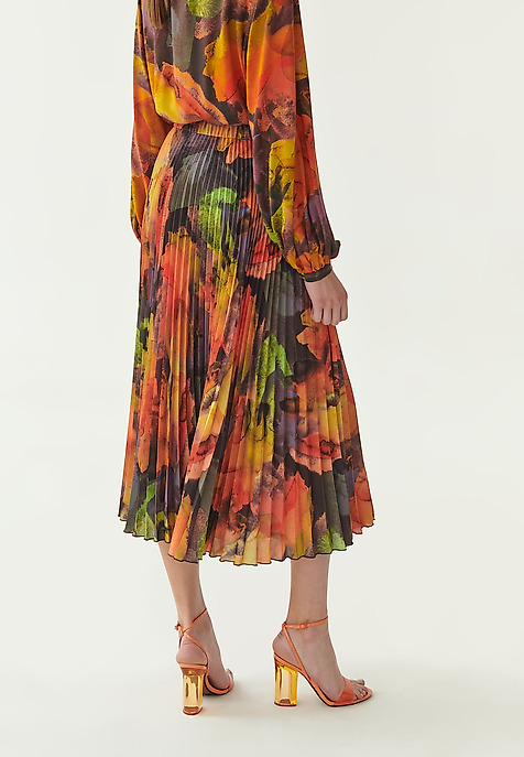 LADIES' PLEATED SKIRT WITH PRINT MERIDIANA 1 MULTICOLOR 2