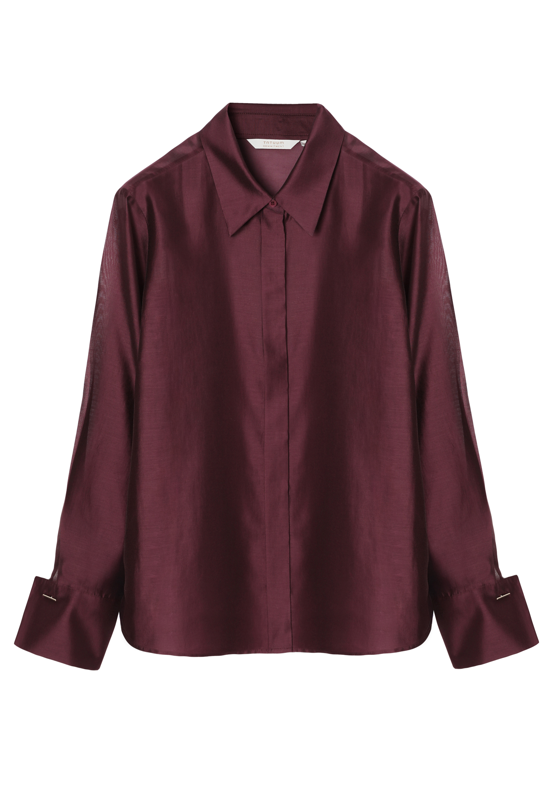 ELEGANCKA KOSZULA Z LYOCELLEM TENCEL™ - BERRY CZERWONY 2