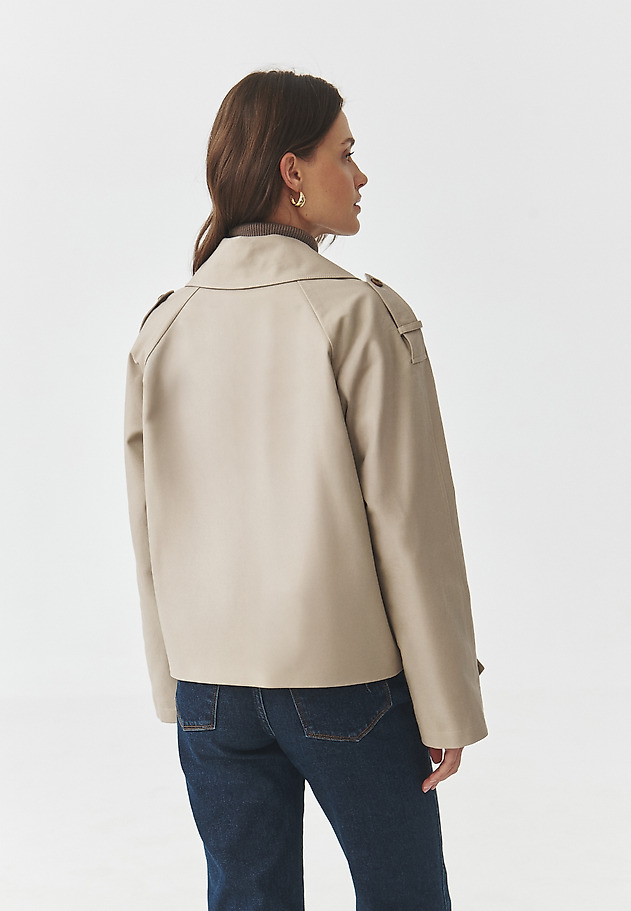 COTTON TRENCH COAT — SERKENI COTTON TRENCH COAT — SERKENI BEŻOWY 4