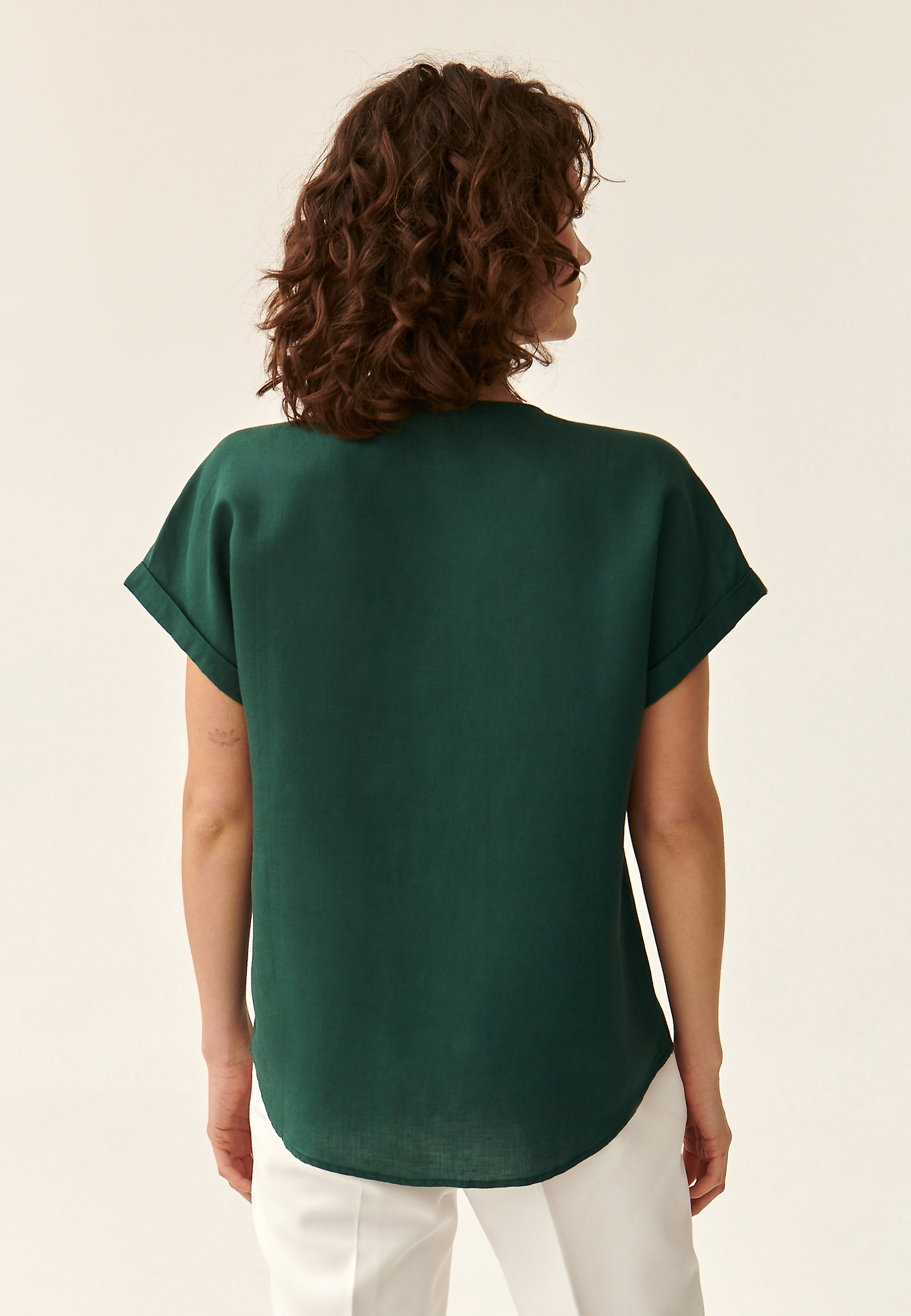 LADIES' BUTTONED-DOWN BLOUSE SAMANTO LADIES' BUTTONED-DOWN BLOUSE SAMANTO GREEN 88600