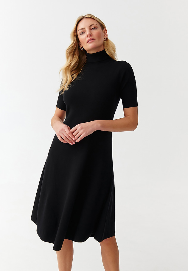 LADIES’ MIDI DRESS WITH A TURTLENECK - KIOMI LADIES’ MIDI DRESS WITH A TURTLENECK - KIOMI BLACK 5