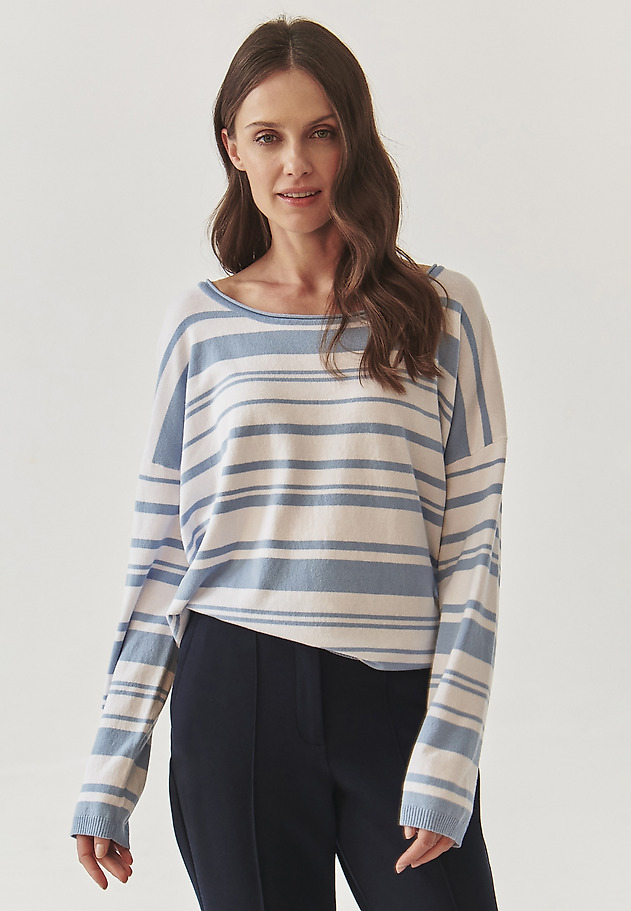LADIES’ SWEATER IN IRREGULAR STRIPES PATTERN - STRIPPI LADIES’ SWEATER IN IRREGULAR STRIPES PATTERN - STRIPPI MULTIKOLOR 2