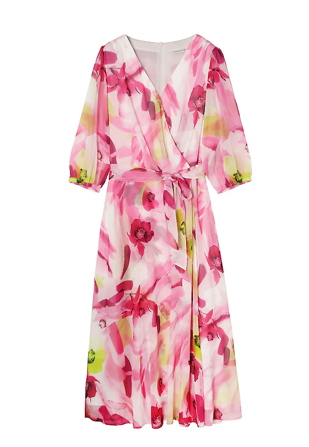 LADIES’ MIDI CHIFFON FLORAL DRESS - DONTRI LADIES’ MIDI CHIFFON FLORAL DRESS - DONTRI MULTICOLOR 6