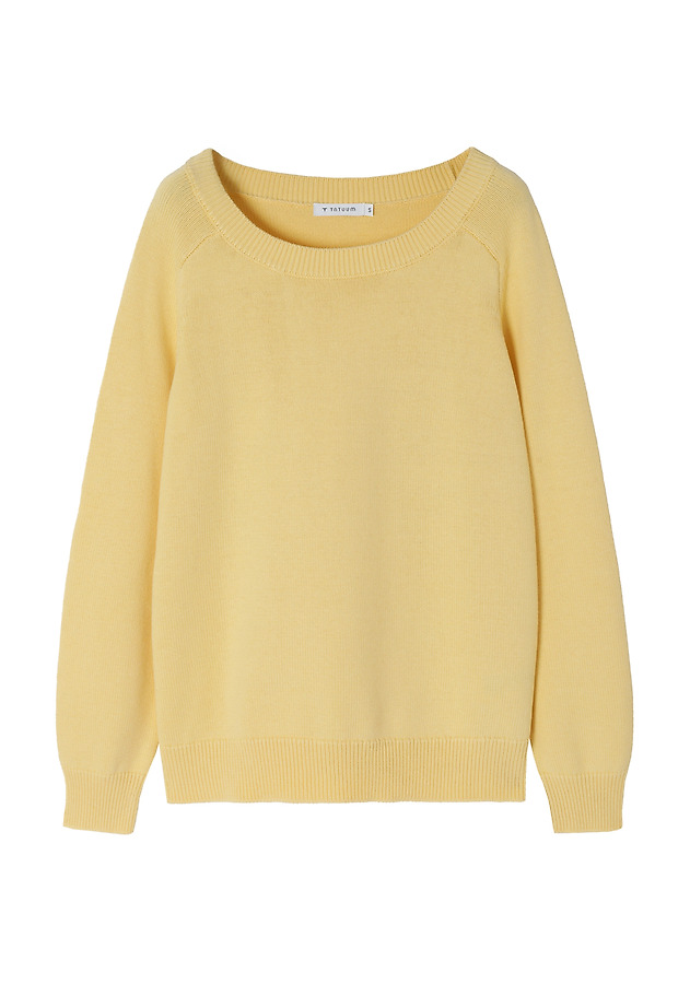 SWETER Z PRZĘDZY BAWEŁNIANO-WISKOZOWEJ — IVY SWETER Z PRZĘDZY BAWEŁNIANO-WISKOZOWEJ — IVY ŻÓŁTY 11
