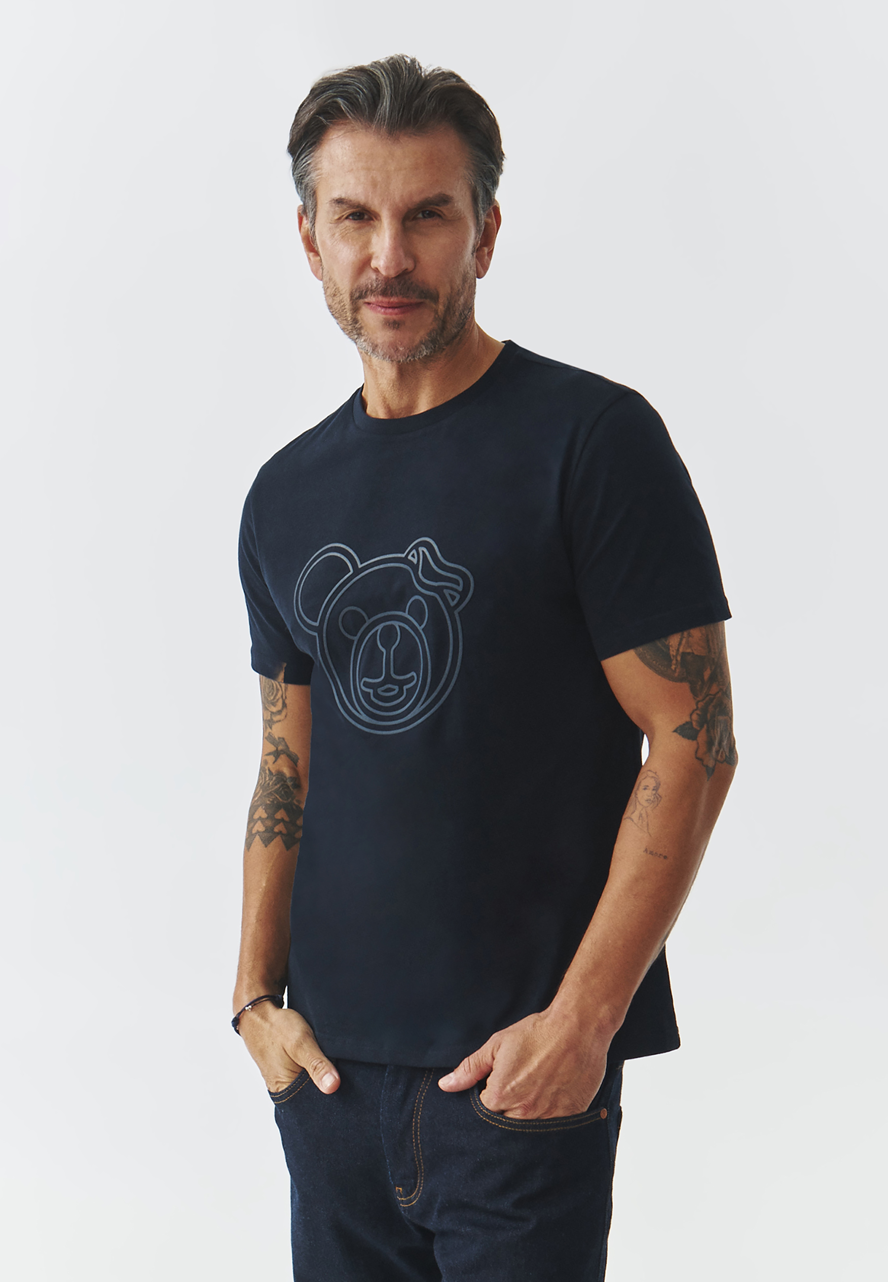 TRICOU BĂRBĂTESC, DIN BUMBAC, CU IMPRIMEU — CHRIS