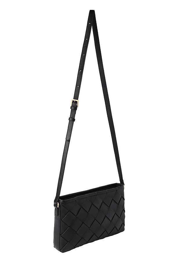 LADIES' LEATHER BAG WITH BRAID — PRISHA LADIES' LEATHER BAG WITH BRAID — PRISHA CZARNY 4