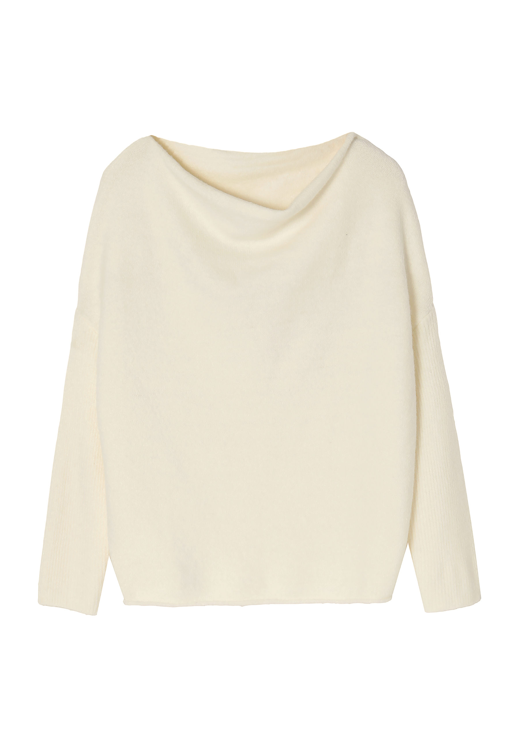 SWETER DAMSKI Z OZDOBNYM DEKOLTEM ATI ECRU 2