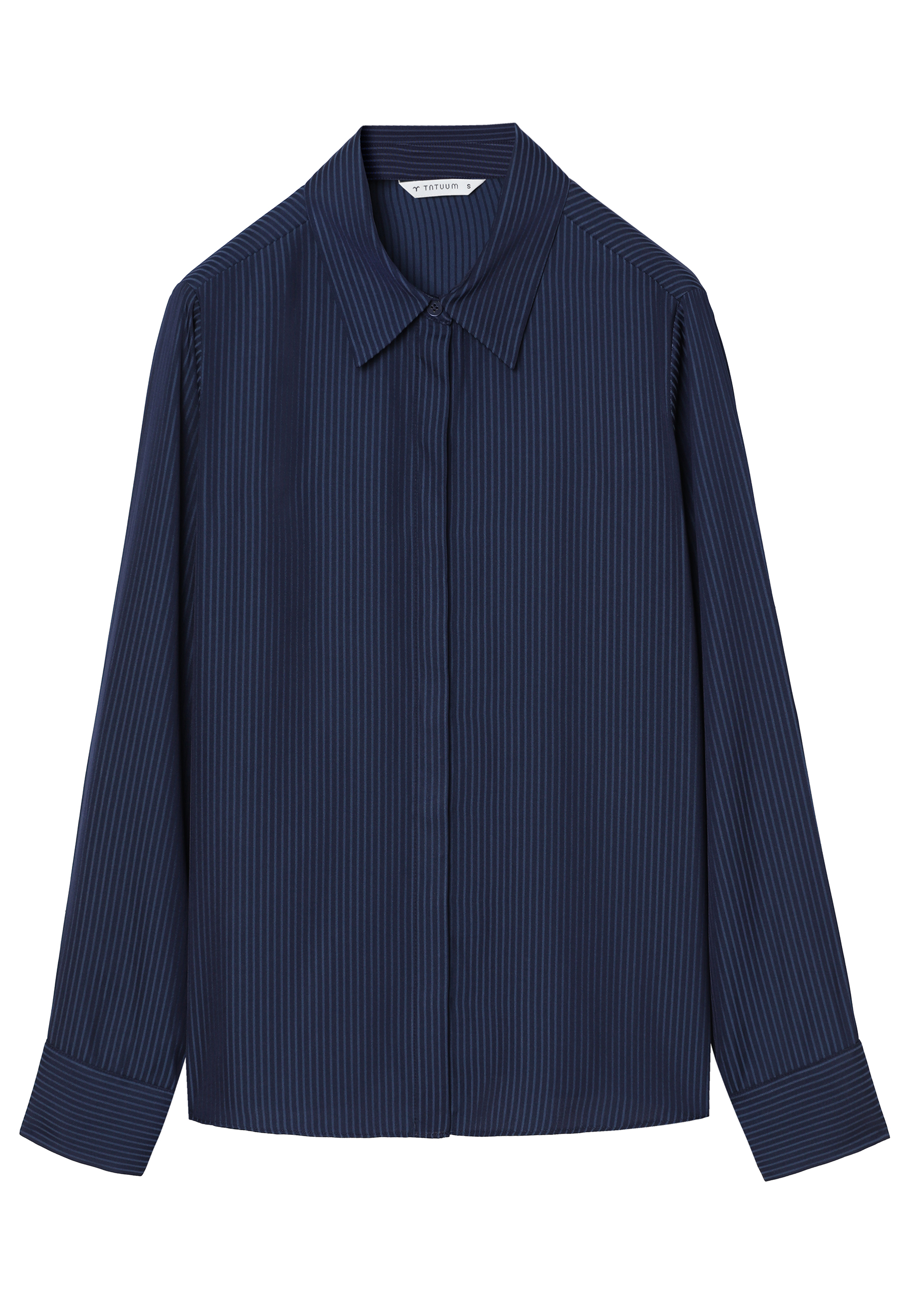 SATIN STRIPED SHIRT - NICOLE NAVY BLUE 2