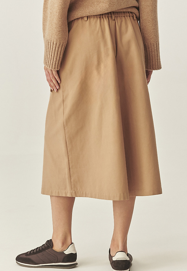 FLARED SKIRT WITH LARGE POCKETS - LONG ISLAND FLARED SKIRT WITH LARGE POCKETS - LONG ISLAND BEIGE 3