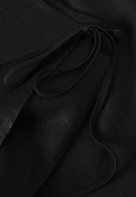 LINEN MINI SKIRT - LIMA BLACK 2