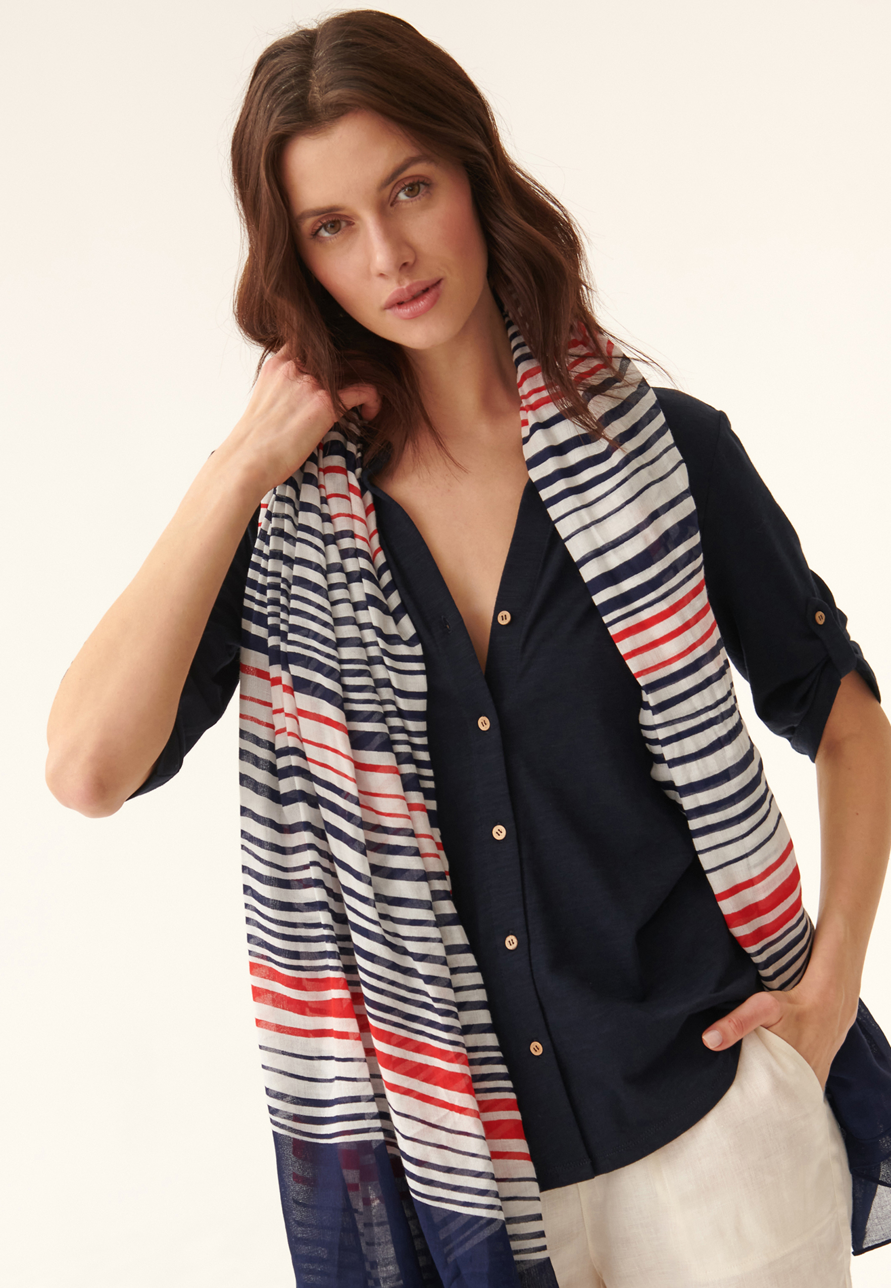 DÁMSKA PRUHOVANÁ ŠATKA GRINI