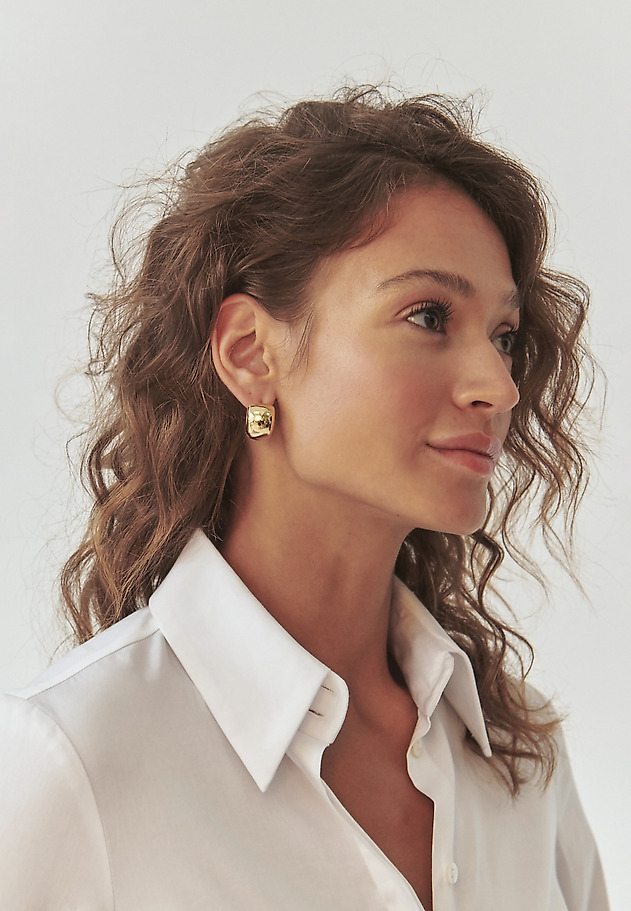 CLASSIC ROUND EARRINGS - KELIA 1 CLASSIC ROUND EARRINGS - KELIA 1 GOLD 2
