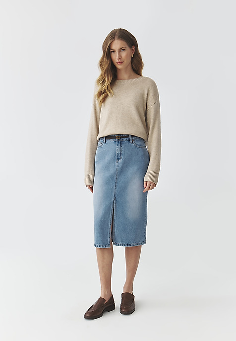 DENIM MIDI SKIRT — MEDIANA BLUE 2