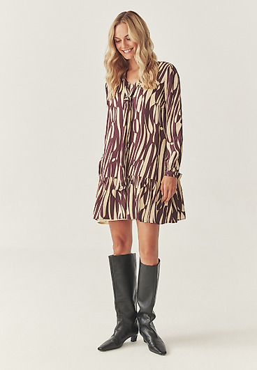 WZORZYSTA SUKIENKA Z WISKOZY - TAMIE WZORZYSTA SUKIENKA Z WISKOZY - TAMIE