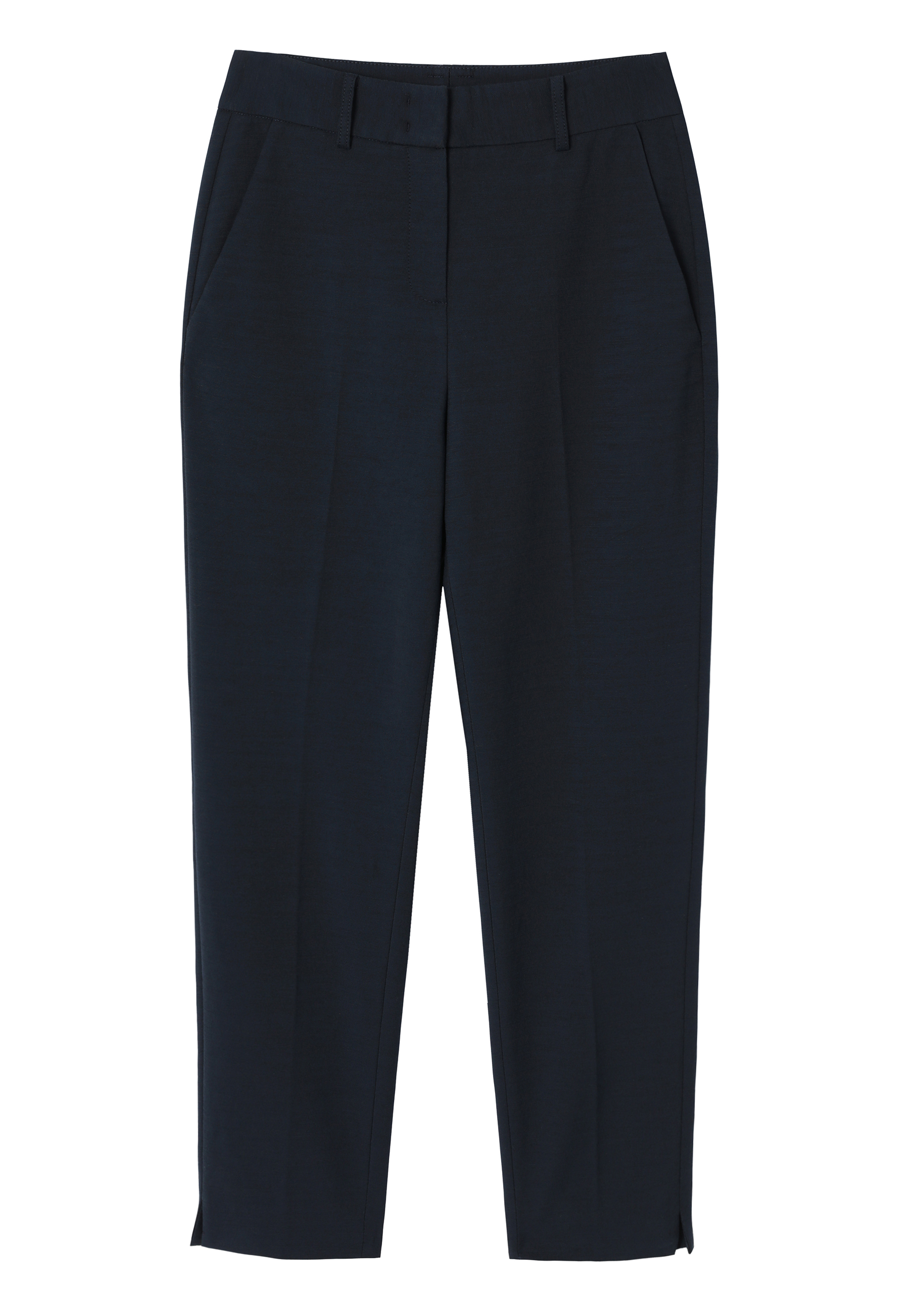 GARNITUROWE SPODNIE Z PROSTĄ NOGAWKĄ - RIMINI 1 GRANATOWY 2