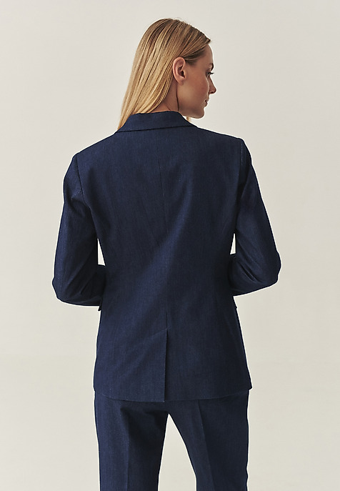 DENIM JACKET WITH WAISTLINE - LAMIA BLUE 2
