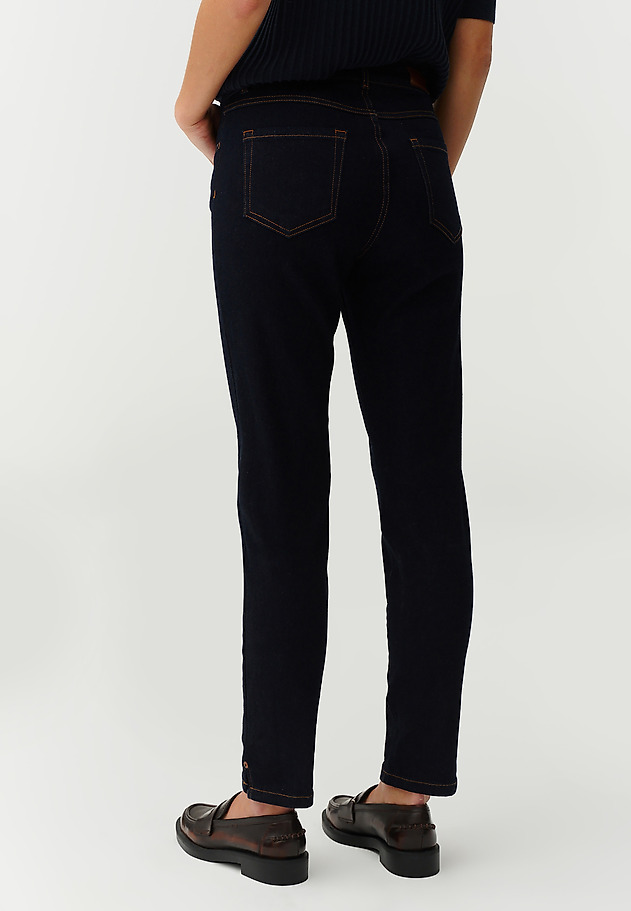 LADIES’ TAILORED DARK DENIM JEANS - RENA LADIES’ TAILORED DARK DENIM JEANS - RENA GRANATOWY 3