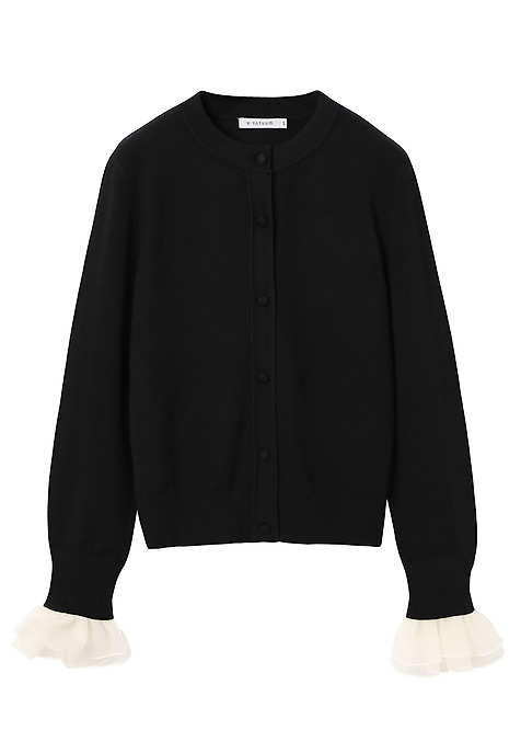 SWETER DAMSKI Z ODPINANYM MANKIETEM - ELIZABETH CZARNY 2