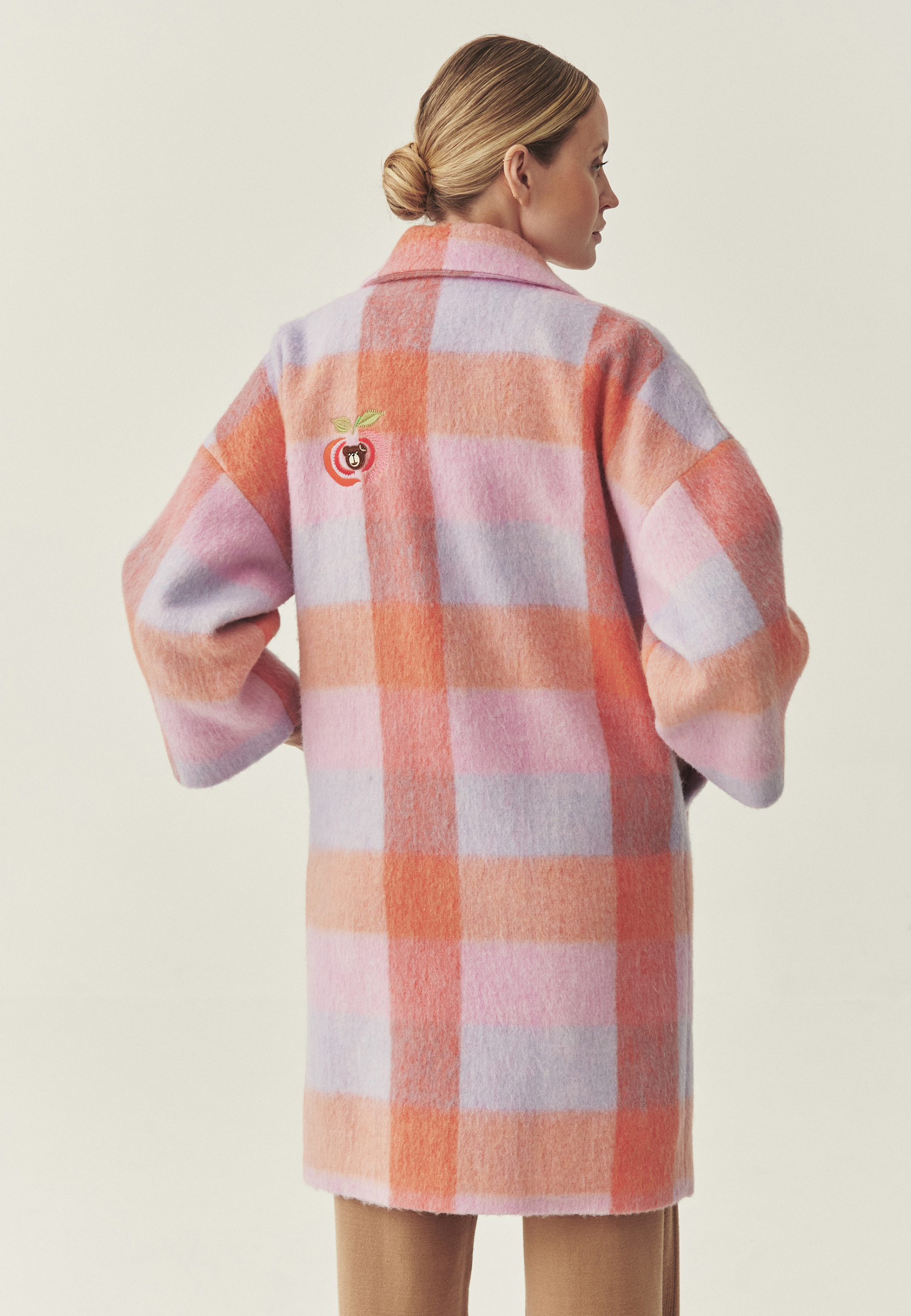 KOLOROWY PŁASZCZ Z WEŁNĄ - MISIOLA MULTIKOLOR 2