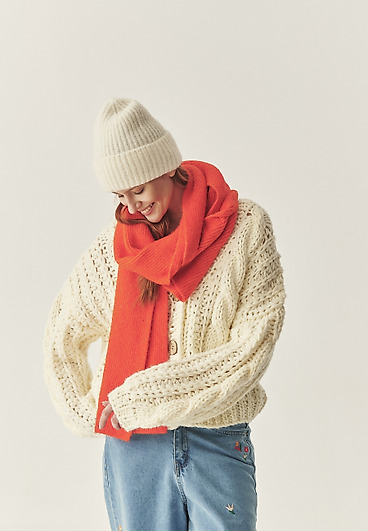 ORANŽOVÁ ŠÁLA S PŘÍMĚSÍ VLNY – OKINIR ORANŽOVÁ ŠÁLA S PŘÍMĚSÍ VLNY – OKINIR