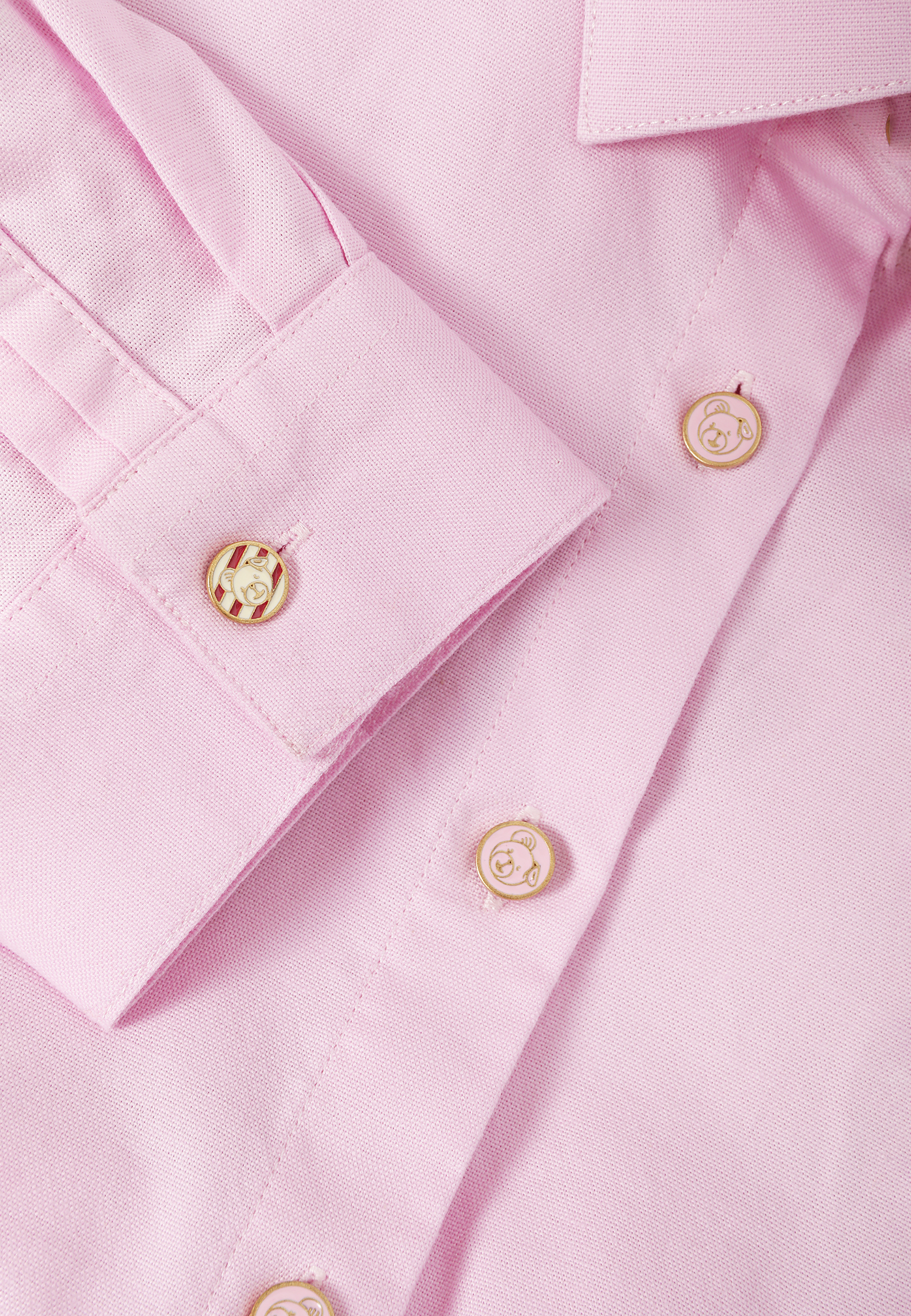 TKANINOWA KOSZULA DAMSKA Z MISIEM USZATKIEM — ELIZA RÓŻOWY 2