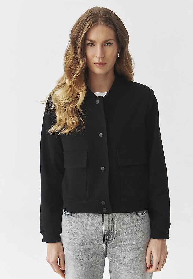 LADIES' WOVEN BOMBER JACKET — BOMBI LADIES' WOVEN BOMBER JACKET — BOMBI CZARNY 3