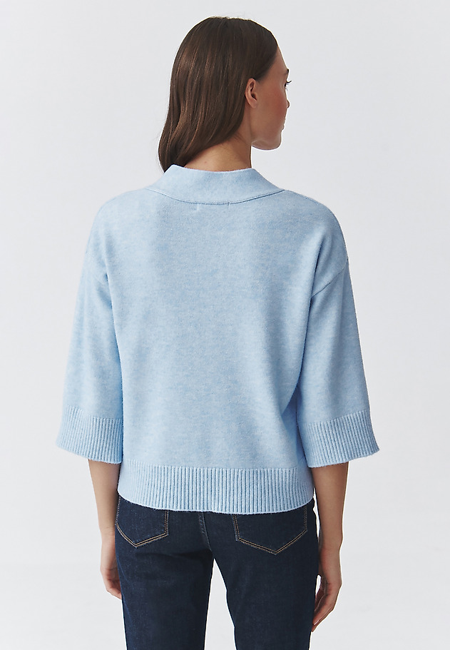 TIMELESS LADIES' JUMPER WITH WIDE SLEEVES — MIU TIMELESS LADIES' JUMPER WITH WIDE SLEEVES — MIU NIEBIESKI 4