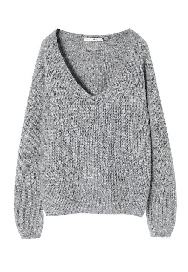 LADIES' CASUAL LONG SLEEVE SWEATER - SOLO 2 LADIES' CASUAL LONG SLEEVE SWEATER - SOLO 2 SZARY 6