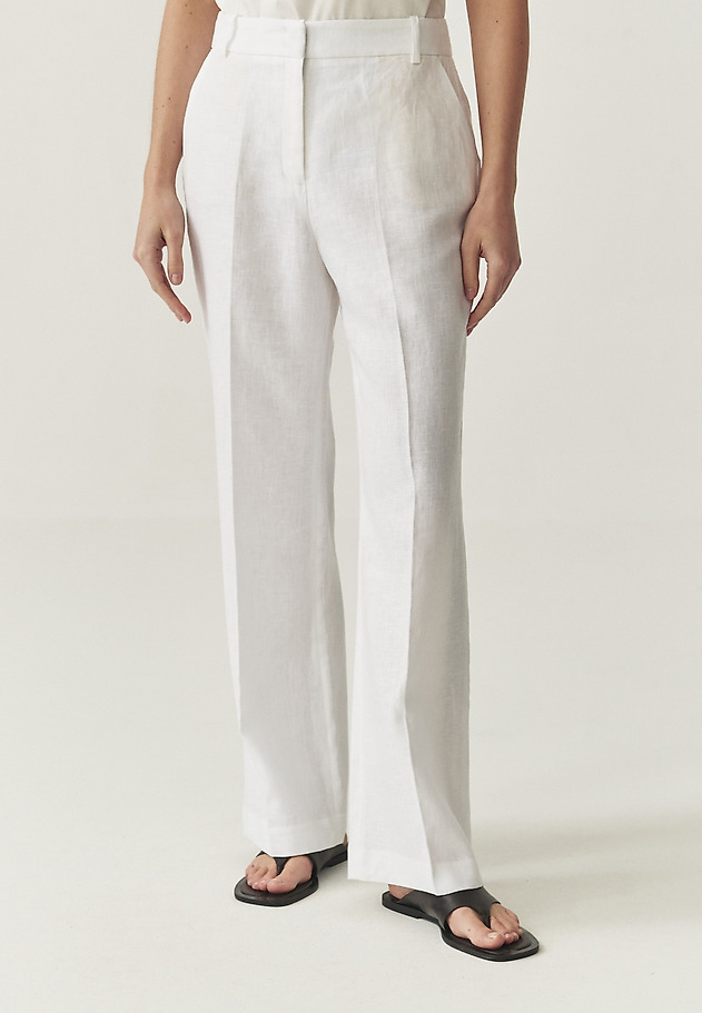 LINEN SUIT TROUSERS WITH EDGE - ZARIANA 2 LINEN SUIT TROUSERS WITH EDGE - ZARIANA 2 ECRU 3