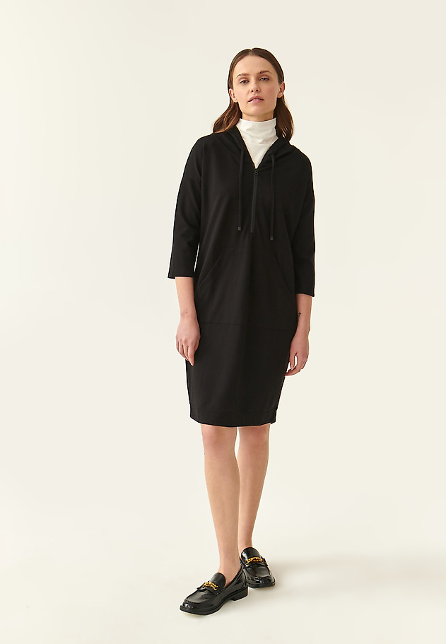 DRESS SWEATSHIRT WITH A HOOD SEMIRA DRESS SWEATSHIRT WITH A HOOD SEMIRA BLACK 2