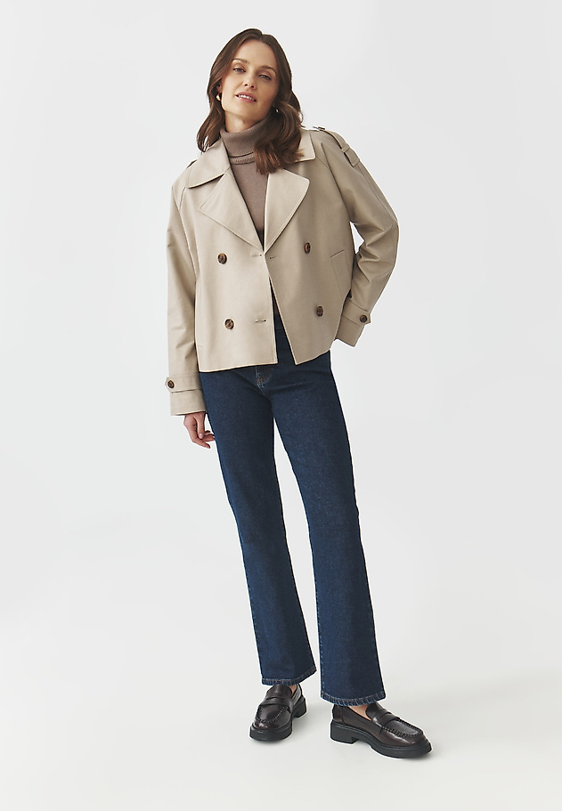 COTTON TRENCH COAT — SERKENI COTTON TRENCH COAT — SERKENI BEŻOWY 3