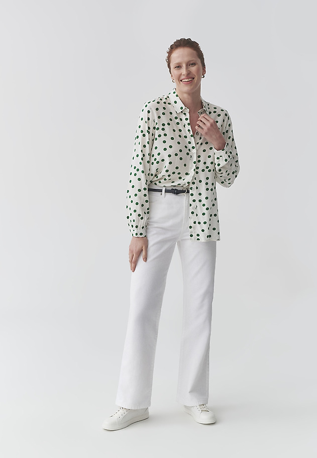 VISCOSE SHIRT WITH GREEN POLKA DOTS - DOTTA VISCOSE SHIRT WITH GREEN POLKA DOTS - DOTTA MULTIKOLOR 3