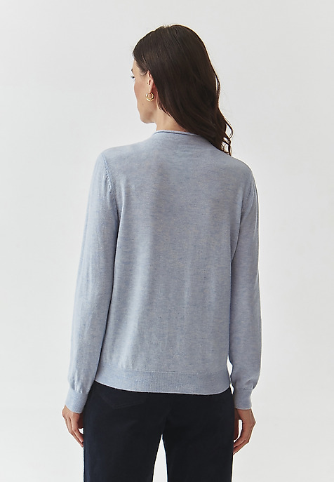 CLASSIC LADIES' HALF TURTLENECK JUMPER — INDI BLUE 2